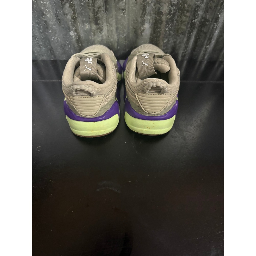 Puma RS-X Running Shoes Toddler Size 4 Green Purple Casual Sneakers - Picture 2 of 4